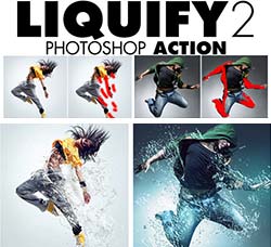 极品PS动作－水花喷溅：Liquify 2 Photoshop Action